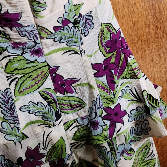 Nanette Lepore 100% silk floral strapless dress - Picture 2 of 4